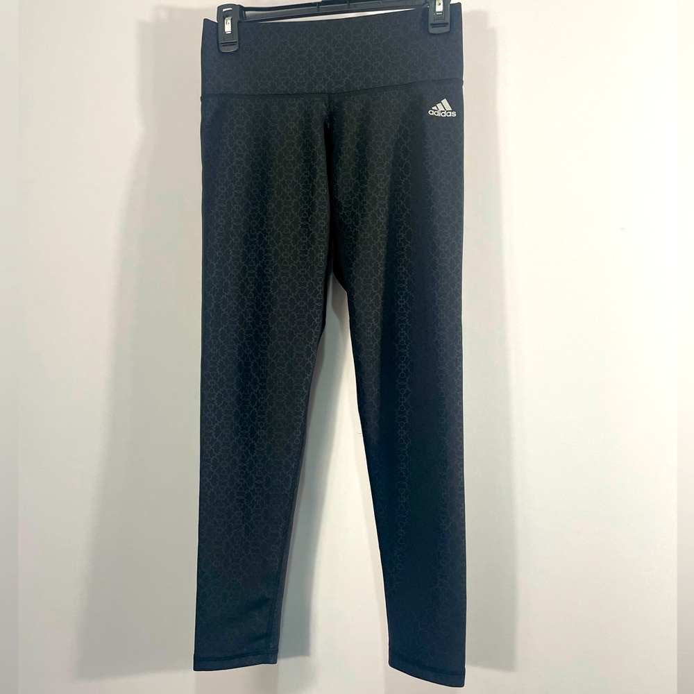 Adidas Climate Black Leggings, Small, work out pants, yoga, soft, sleek Womens